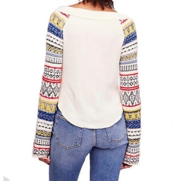 Free People Fairground Thermal Knit Sweater Top - Picture 4 of 10